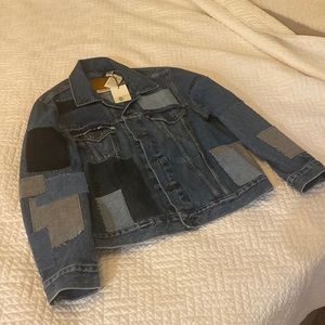 Levi’s Vintage Relaxed Blue Denim Trucker Jacket Patchwork